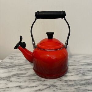 Le Creuset Classic Red Teapot with Black Handle